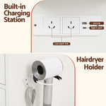 Dressing Table White with 10 RGB LED Bulbs - Artiss Vanity Desk