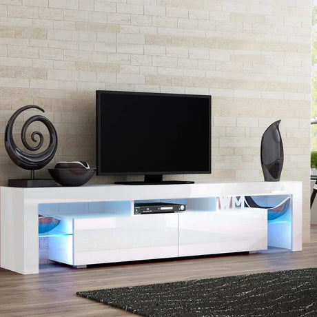 Artiss Entertainment Unit TV Cabinet LED 189cm White Elo - Flea Market