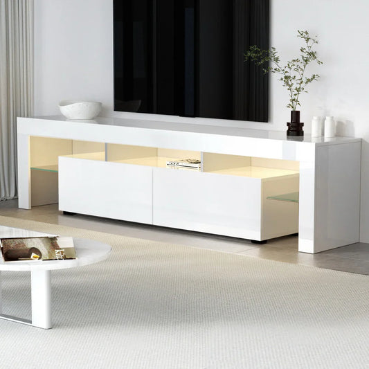 Artiss Entertainment Unit TV Cabinet LED 189cm White Elo - Flea Market