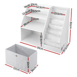 Keezi Kids Bookshelf White - Children's Bookcase Organizer with Storage Drawer