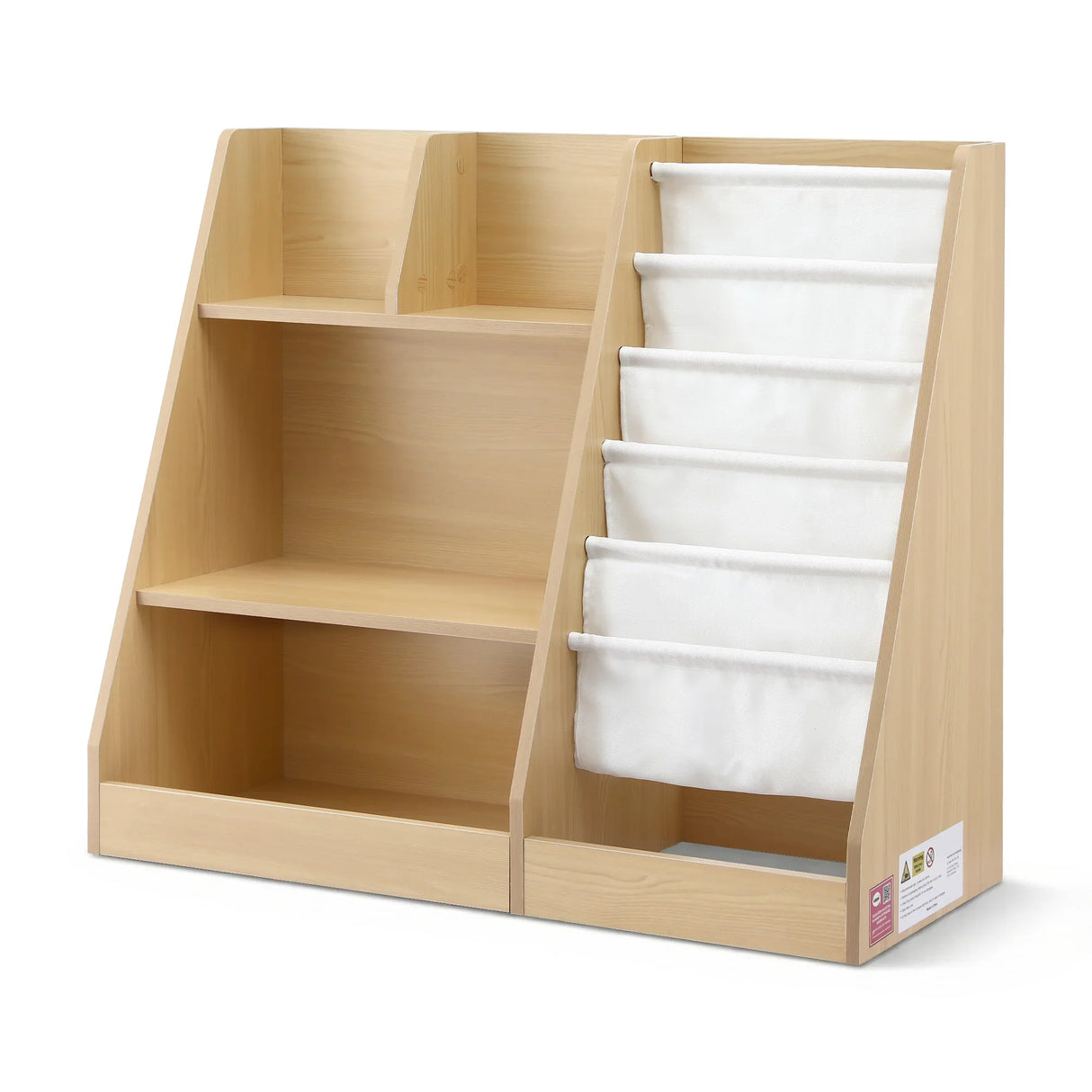 Keezi Kids Bookshelf Wood - Children's Bookcase Storage Rack with Display Shelves