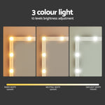 Dressing Table Vanity Desk White with Stool 12 LED Bulbs - Artiss Makeup Mirror