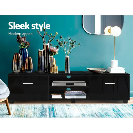 Artiss Entertainment Unit TV Cabinet 140cm Black Jim - Flea Market