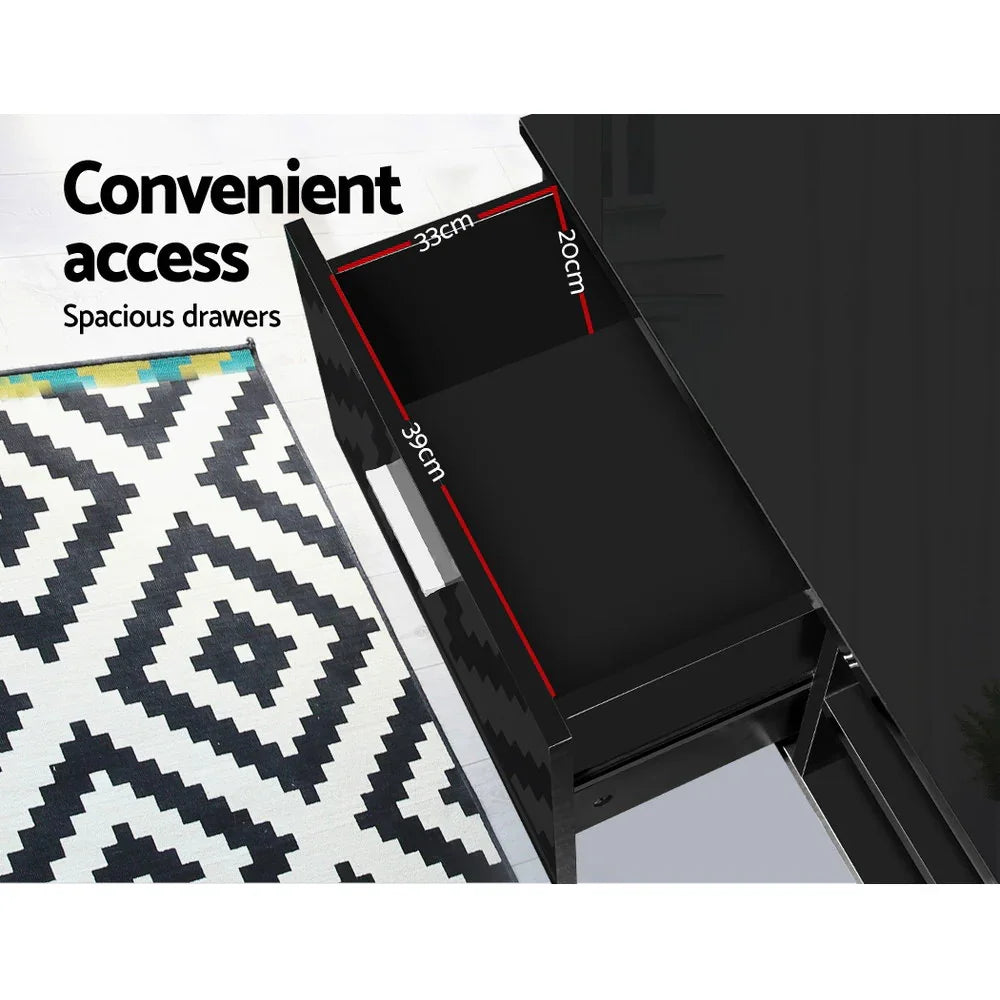 Artiss Entertainment Unit TV Cabinet 140cm Black Jim - Flea Market