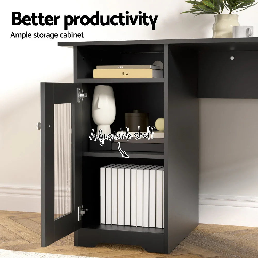 Artiss Computer Desk L-shaped Corner Table with Storage