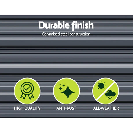 Green Fingers Garden Bed 240x80x77cm Planter Box Raised Container Galvanised - Flea Market