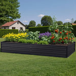 Green Fingers Raised Garden Bed 2 Pcs 210x90cm Planter Box Container Galvanised Metal Outdoor