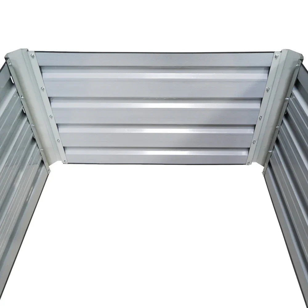 Green Fingers Garden Bed 320X80X45cm Planter Box Raised Container Galvanised Herb - Flea Market