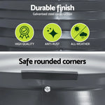 Green Fingers Garden Bed 90X45cm Round Latches Planter Box Raised Galvanised Herb - Flea Market