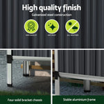 Green Fingers Raised Garden Bed x2 80x49x74cm Greenhouse Planter Box Galvanised Herb