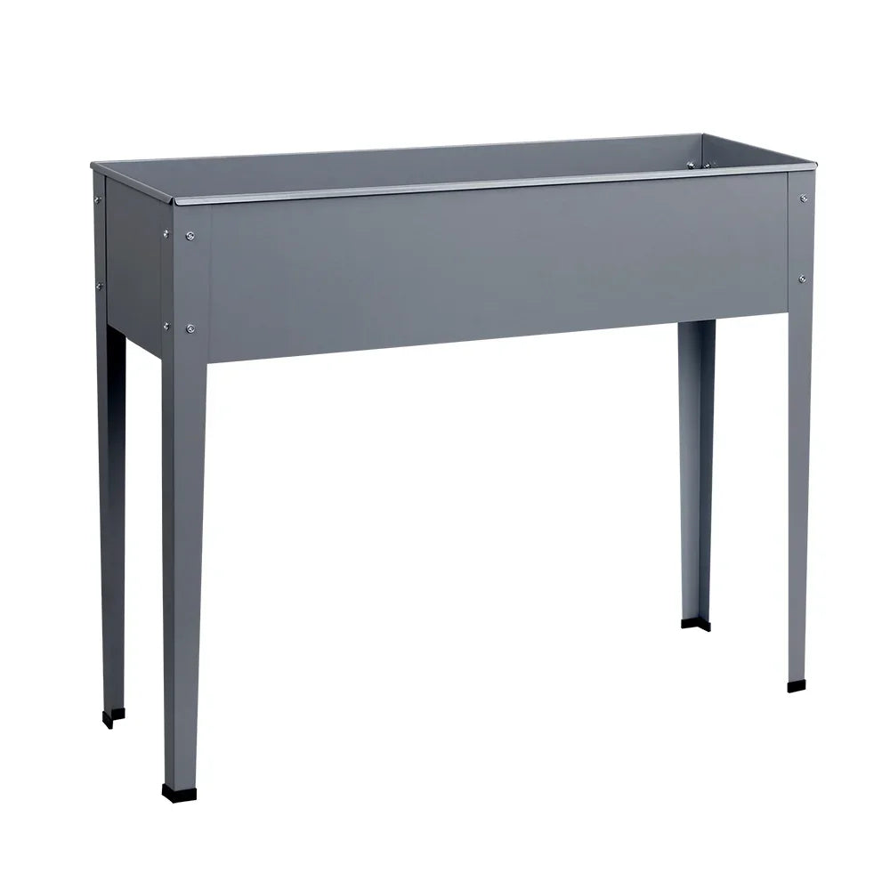 Green Fingers Garden Bed Elevated 100X80X30cm Planter Box Container Galvanised - Flea Market
