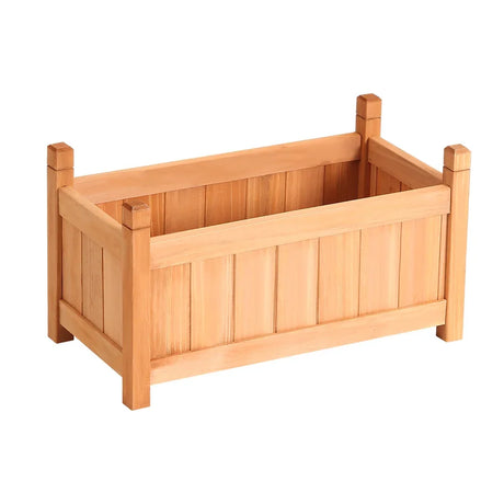 Green Fingers Garden Bed 60x30x33cm Wooden Planter Box Raised Container Growing - Flea Market