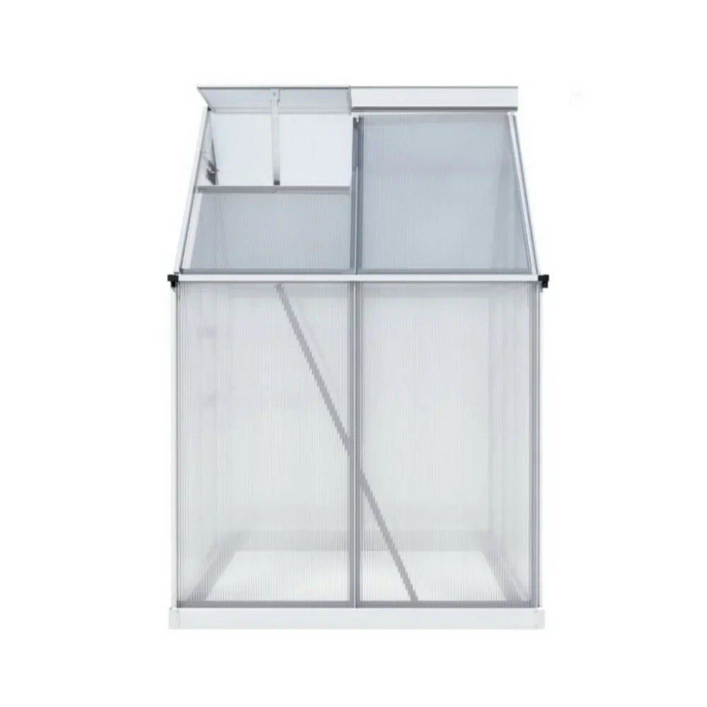 Green Fingers Greenhouse Aluminium Polycarbonate Premium Garden Storage Shed 1.3Mx1.9Mx2.0M - Flea Market
