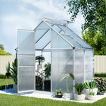 Green Fingers Greenhouse Aluminium Polycarbonate Premium Garden Storage Shed 1.3Mx1.9Mx2.0M - Flea Market