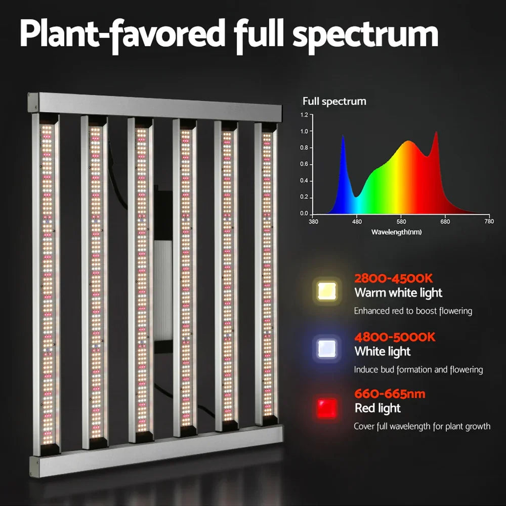 Green Fingers Max 4800W Grow Light LED Full Spectrum Indoor Plant All Stage Growth - Flea Market
