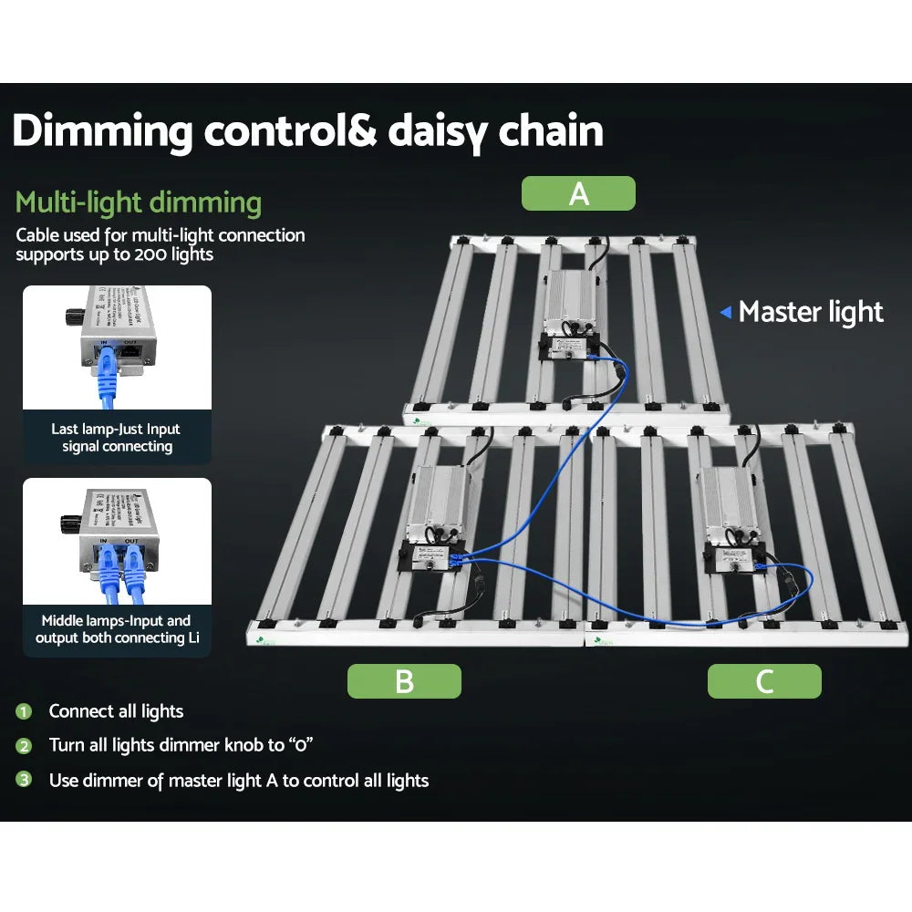 Green Fingers Max 4800W Grow Light LED Full Spectrum Indoor Plant All Stage Growth - Flea Market