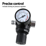 Giantz 2pc HVLP Spray Gun Set Gravity Feed 0.8mm 1.4mm Nozzles