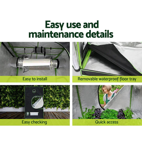 Green Fingers Grow Tent Light Kit 100x100x200CM 2200W LED Full Spectrum - Flea Market