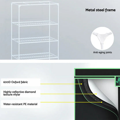 Green Fingers Grow Tent 100x60x180cm 4 Tiers Kits Hydroponics Indoor Grow System - Flea Market