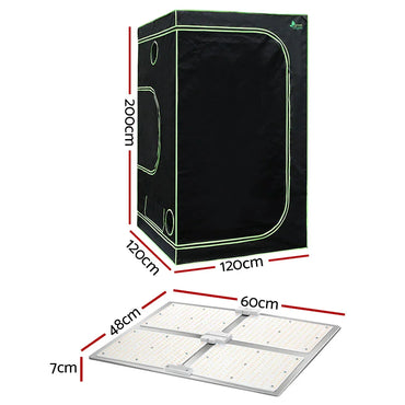 Green Fingers Grow Tent Light Kit 120x120x200CM 4500W LED Full Spectrum - Flea Market