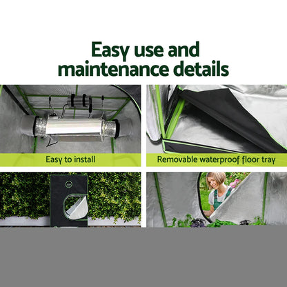 Green Fingers Grow Tent Light Kit 120x120x200CM 4500W LED Full Spectrum - Flea Market