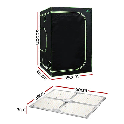 Green Fingers Grow Tent Light Kit 150x150x200CM 4500W LED Full Spectrum - Flea Market