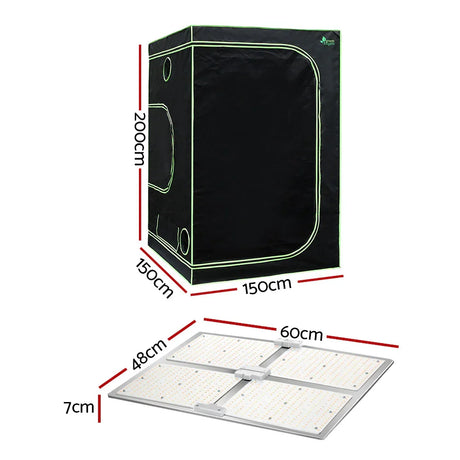 Green Fingers Grow Tent Light Kit 150x150x200CM 4500W LED Full Spectrum - Flea Market