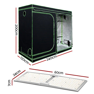 Green Fingers Grow Tent Light Kit 240x120x200CM 2200W LED Full Spectrum - Flea Market