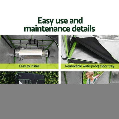 Green Fingers Grow Tent Light Kit 240x120x200CM 2200W LED Full Spectrum - Flea Market