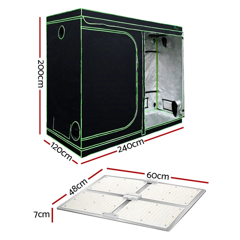 Green Fingers Grow Tent Light Kit 240x120x200CM 4500W LED Full Spectrum - Flea Market