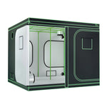 Green Fingers Grow Tent Kits 240x240x200cm Hydroponics Indoor Grow System Black - Flea Market