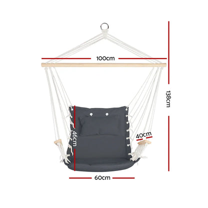 Hammock Chair Hanging with Armrest Camping Hammocks Grey - Flea Market