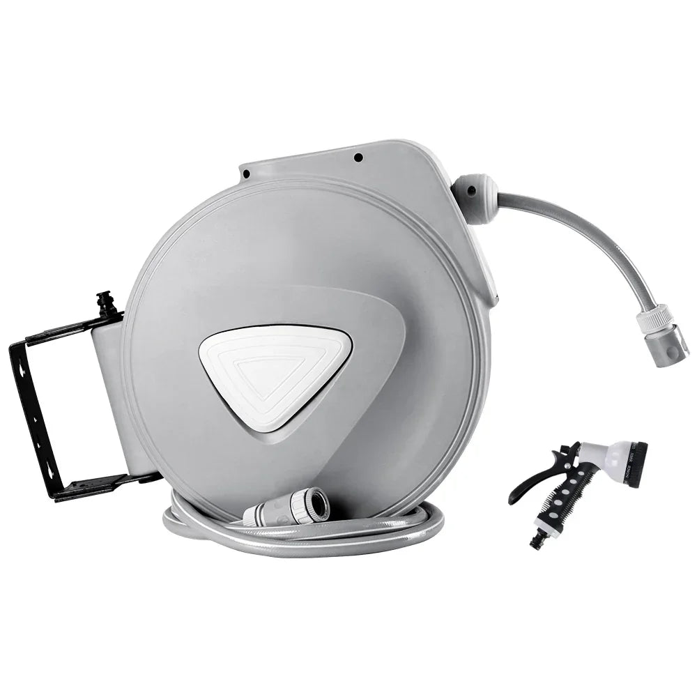 Water Hose Reel 30M Retractable Garden Auto Rewind Spray Gun - Flea Market