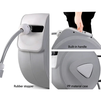 Water Hose Reel 30M Retractable Garden Auto Rewind Spray Gun - Flea Market