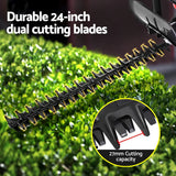 Giantz 25.4CC Petrol Hedge Trimmer 24" Dual Blade - Garden Trimming Tool