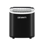 Devanti Portable Ice Maker Machine Ice Cube Tray 12kg Bar Countertop Black - Flea Market
