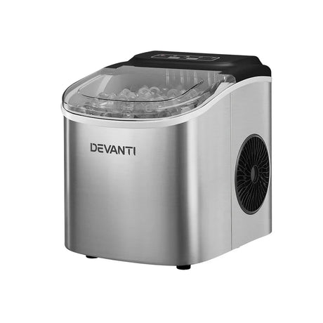 Devanti 12kg Ice Maker Machine w/Self Cleaning Silver - Flea Market