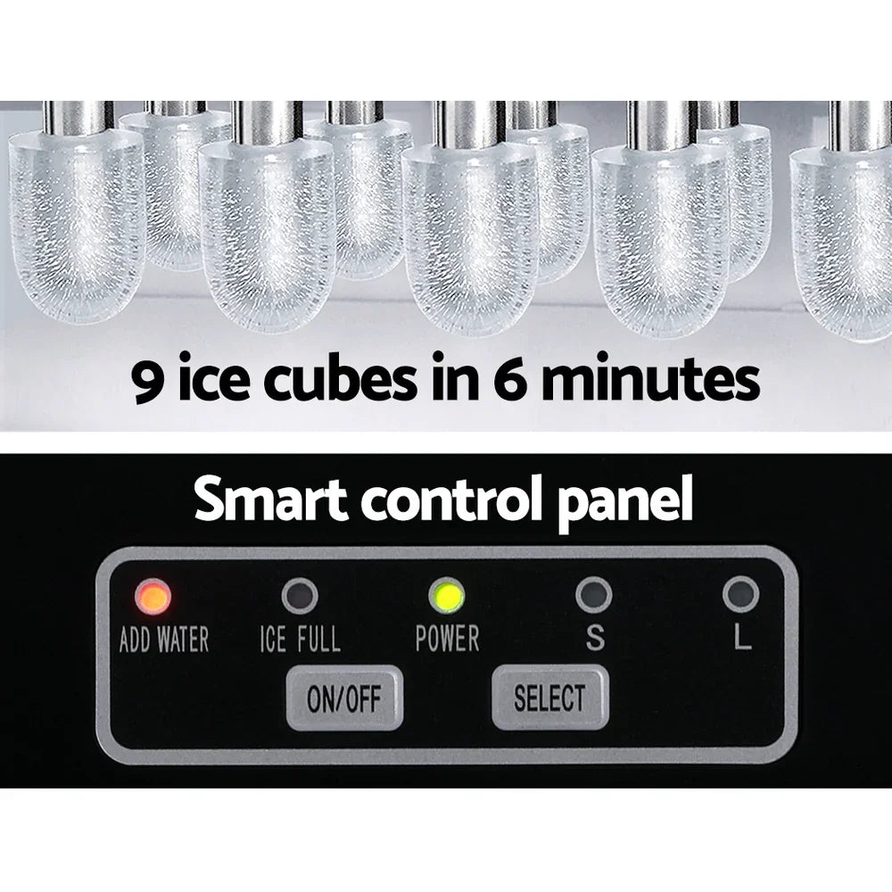 Devanti 12kg Ice Maker Machine w/Self Cleaning Silver - Flea Market