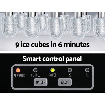 Devanti 12kg Ice Maker Machine w/Self Cleaning Silver - Flea Market
