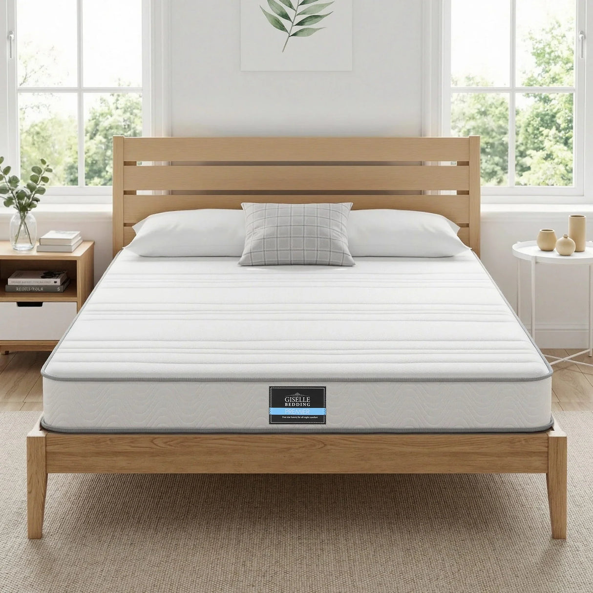 Giselle Double Mattress 20cm with Reinforced Edge Support Egg-Crate Foam