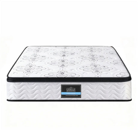 Giselle Bedding white queen mattress with black trim, floral pattern, on Flea Market AU