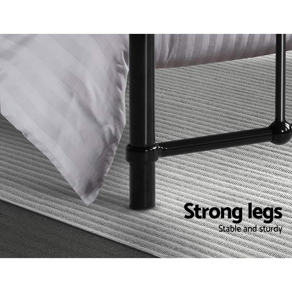 Artiss Bed Frame Metal Bed Frame LEO - Queen (Black)