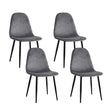 Artiss Dining Chairs Set of 4 Velvet Curved Slope Grey - Flea Market