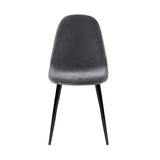 Artiss Dining Chairs Set of 4 Velvet Curved Slope Grey - Flea Market