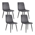 Artiss Dining Chairs Set of 4 Velvet Horizontal Slope Grey - Flea Market