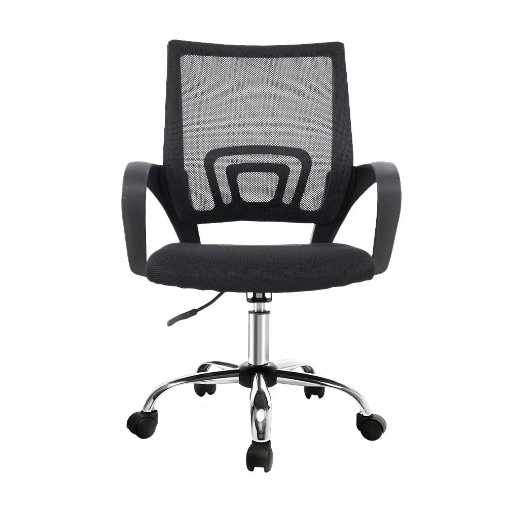 Artiss Mesh Office Chair Mid Back - Black