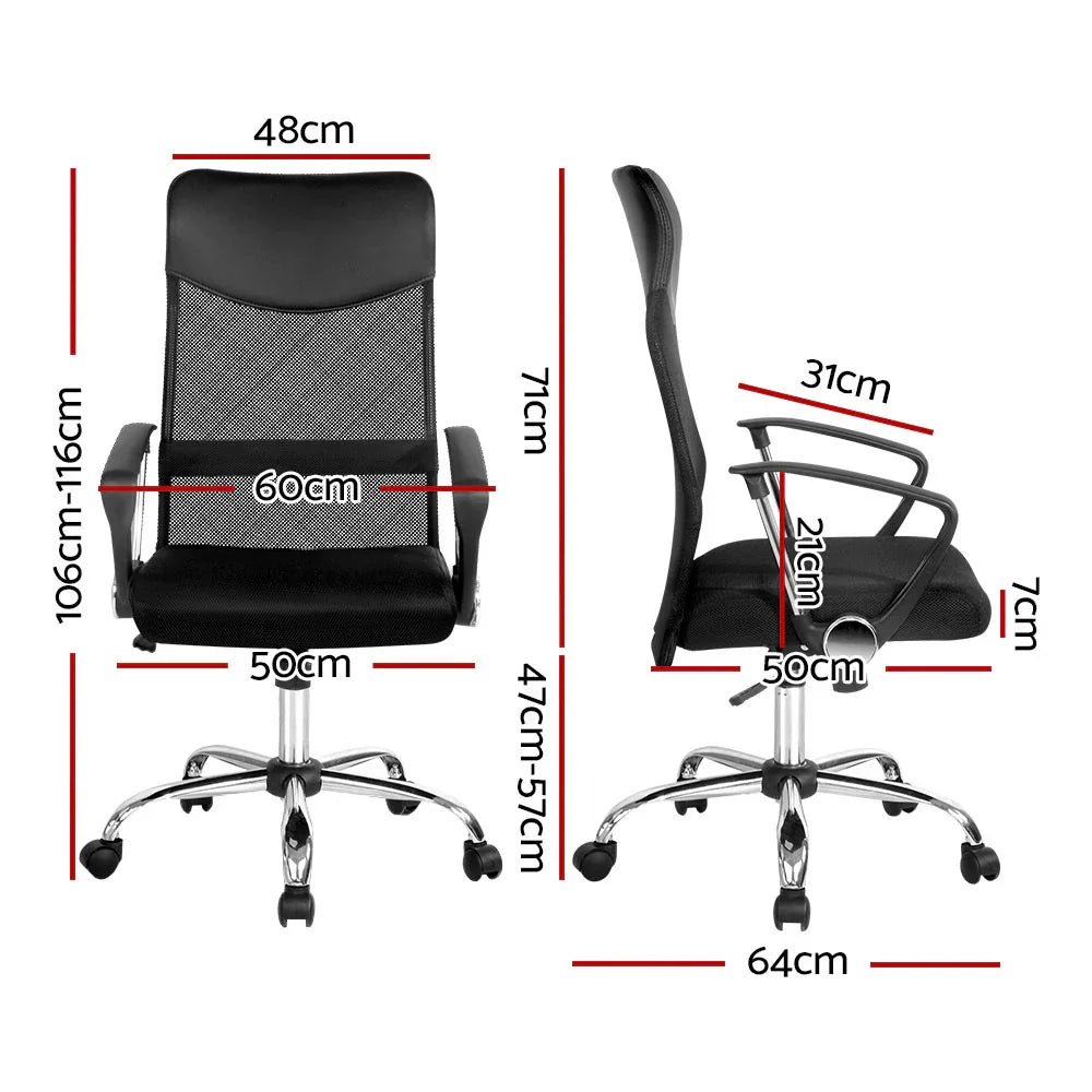 Artiss Mesh Office Chair High Back Black - Flea Market