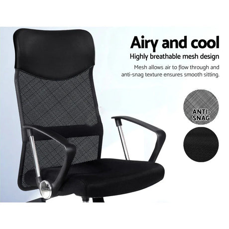 Artiss Mesh Office Chair High Back Black - Flea Market