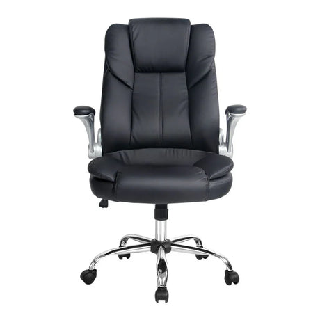 Artiss Executive Office Chair Leather Tilt Black - Flea Market