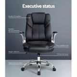 Artiss Executive Office Chair Leather Tilt Black - Flea Market